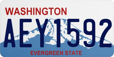 WA license plate AEY1592