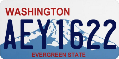 WA license plate AEY1622