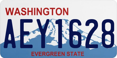 WA license plate AEY1628