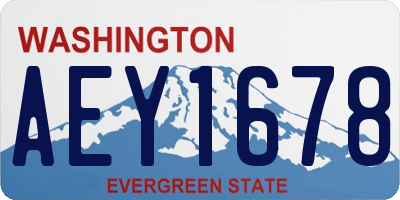 WA license plate AEY1678