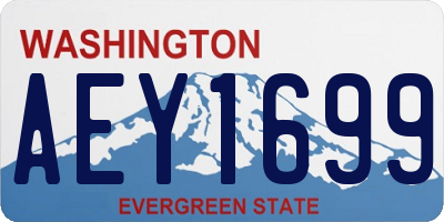 WA license plate AEY1699
