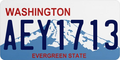 WA license plate AEY1713