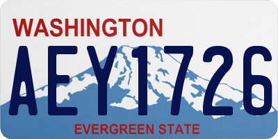 WA license plate AEY1726