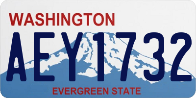 WA license plate AEY1732