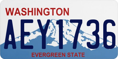 WA license plate AEY1736