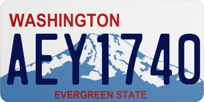 WA license plate AEY1740