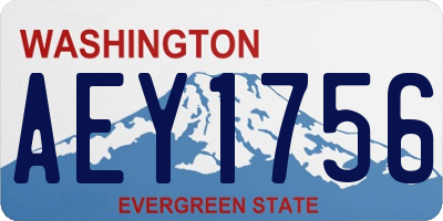 WA license plate AEY1756