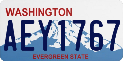 WA license plate AEY1767