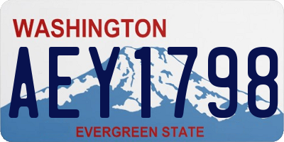 WA license plate AEY1798