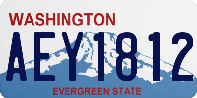 WA license plate AEY1812
