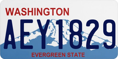 WA license plate AEY1829