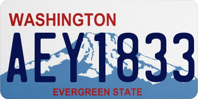 WA license plate AEY1833