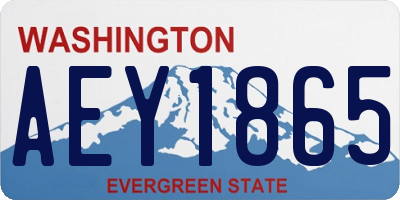 WA license plate AEY1865