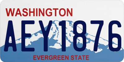 WA license plate AEY1876