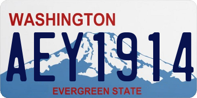 WA license plate AEY1914
