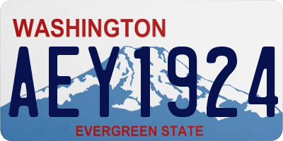 WA license plate AEY1924