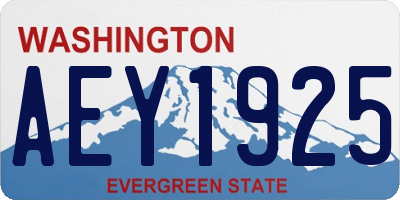 WA license plate AEY1925