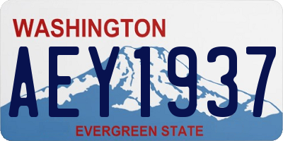 WA license plate AEY1937
