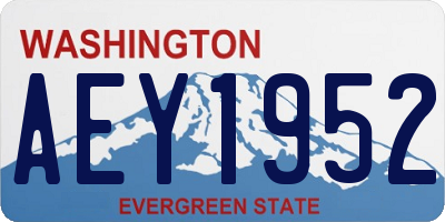 WA license plate AEY1952