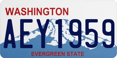 WA license plate AEY1959