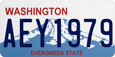 WA license plate AEY1979