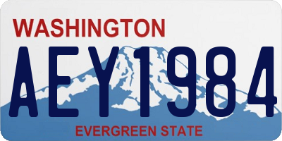 WA license plate AEY1984
