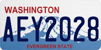 WA license plate AEY2028