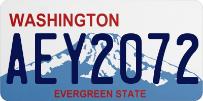 WA license plate AEY2072