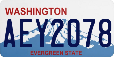 WA license plate AEY2078