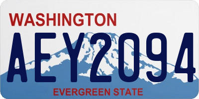 WA license plate AEY2094