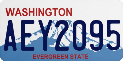 WA license plate AEY2095