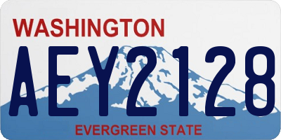 WA license plate AEY2128