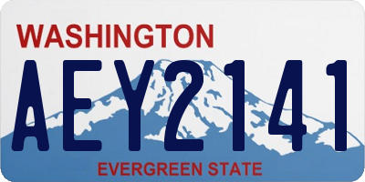 WA license plate AEY2141