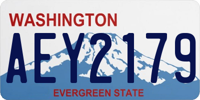 WA license plate AEY2179