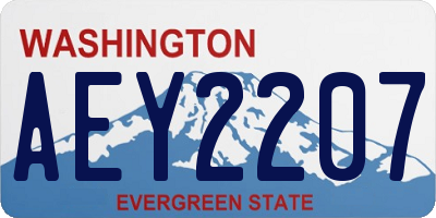WA license plate AEY2207