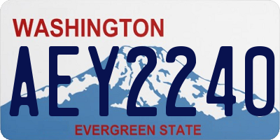 WA license plate AEY2240
