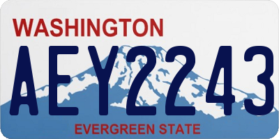 WA license plate AEY2243