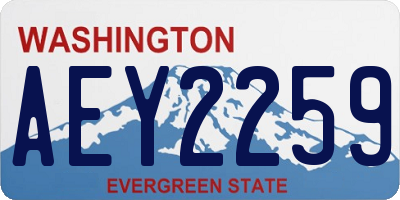 WA license plate AEY2259