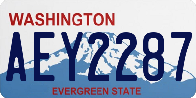WA license plate AEY2287