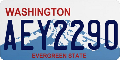 WA license plate AEY2290