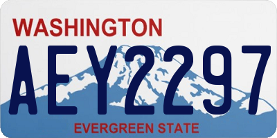 WA license plate AEY2297