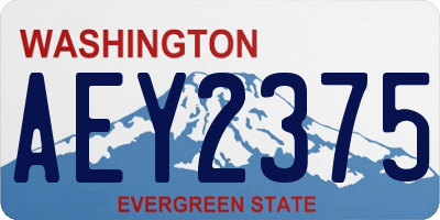 WA license plate AEY2375