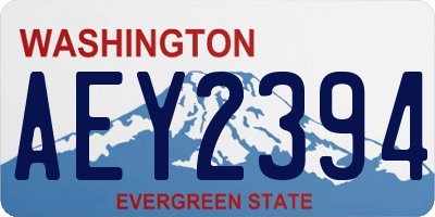 WA license plate AEY2394