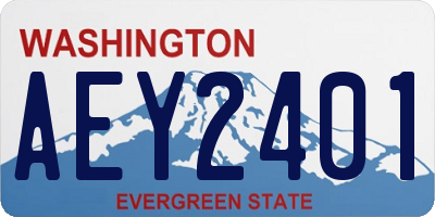 WA license plate AEY2401