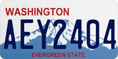 WA license plate AEY2404