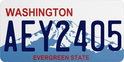 WA license plate AEY2405