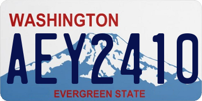 WA license plate AEY2410
