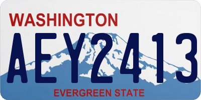 WA license plate AEY2413