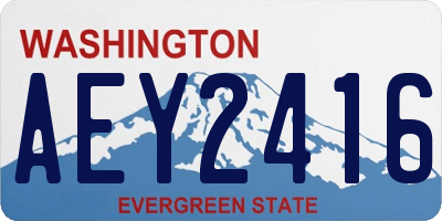 WA license plate AEY2416