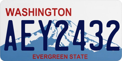 WA license plate AEY2432